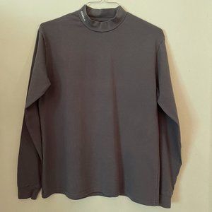 ESNTLS Mock Neck Long Sleeve Shirt, Gravel, XS